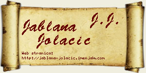 Jablana Jolačić vizit kartica
